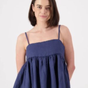 Blue Lake Linen Top