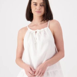 Snow Linen Singlet